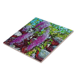 Blooming lilac flower garden