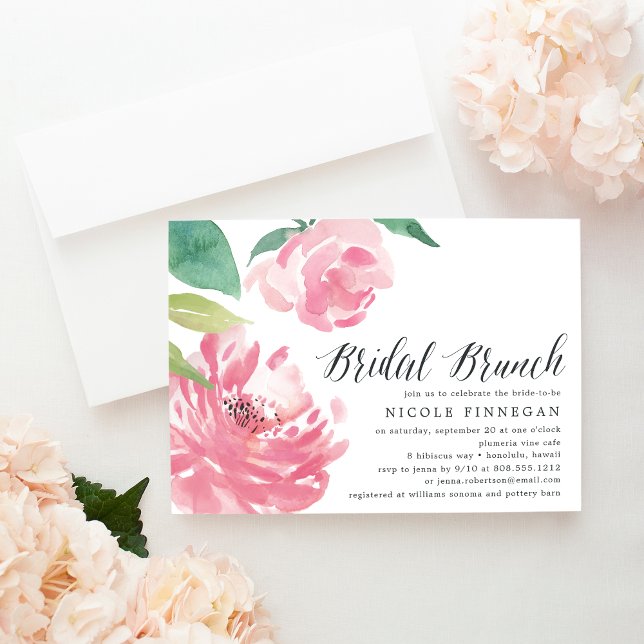 Blooming Peony | Convite Bridal Brunch (Criador carregado)