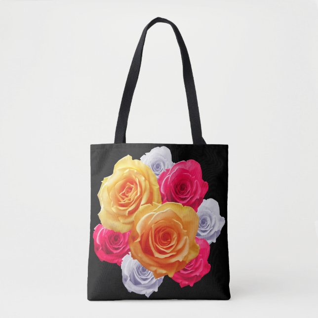 Blooming Rosa Motif Tote Bag (Frente)