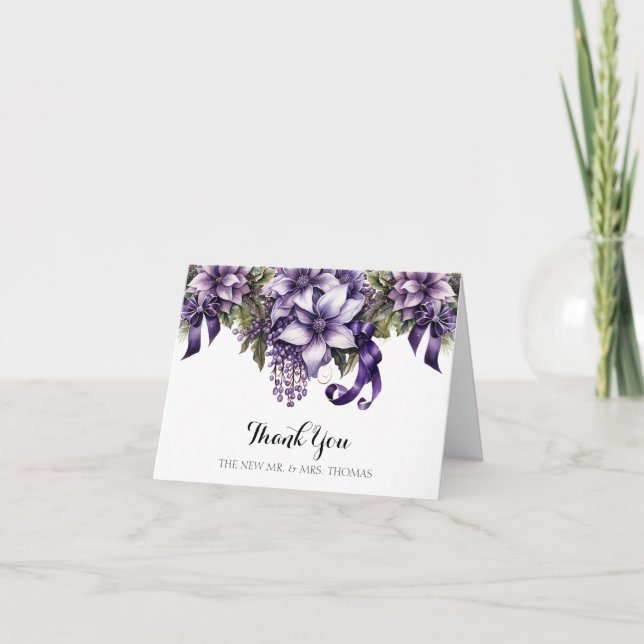 Blooms de gratidão: um Cartões de agradecimentos d (Frente)