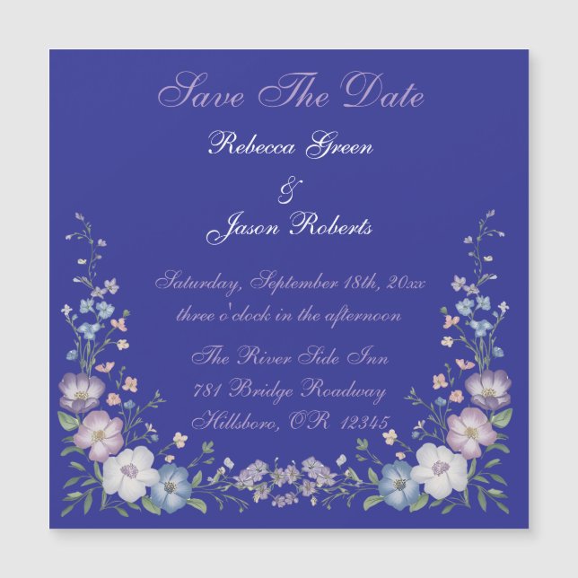 Blooms do Jardim de Elegância Regal Blue Vintage (Frente)