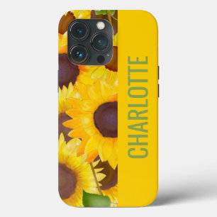 Blooms Radiantes: girassol amarelo personalizado