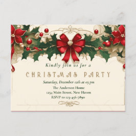 Blooms Vintage: Convite de Natal Retro