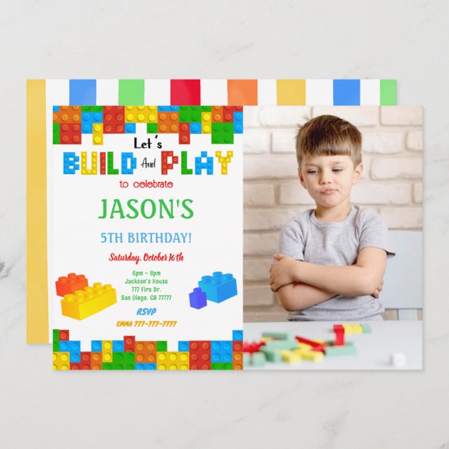 Bloquear Convite de Fotografia (Frente/Verso)