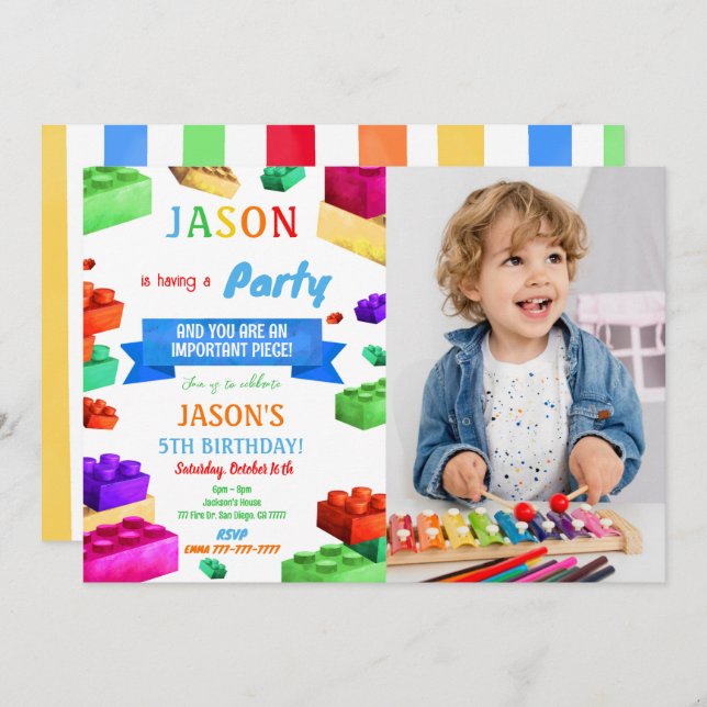 Bloquear Convite de Fotografia (Frente/Verso)