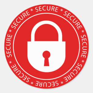 Bloquear o adesivo de sinais seguros