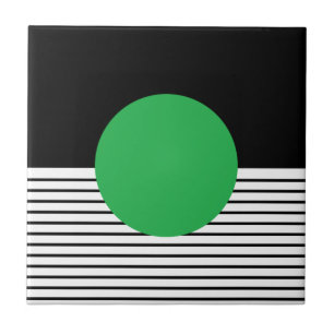Bloqueio Branco Preto e Círculo Verde