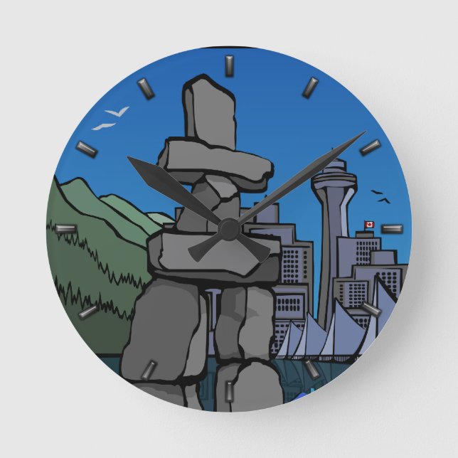 Bloqueio de Vancouver Presente Relógio Vancouver S (Frente)