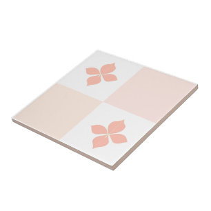 Blossom elegância salmão azulejo floral padrão 2