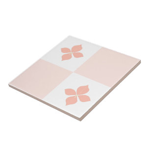 Blossom elegância salmão azulejo floral padrão 6