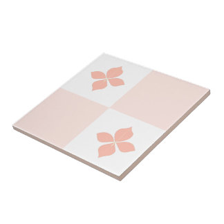 Blossom elegância salmão azulejo floral padrão 6