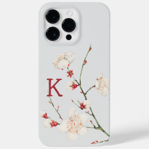 Blossom Floral de Cereja Botânico Letra Monograma