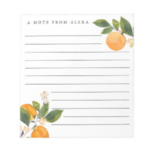 Blossom Laranja - bloco de notas personalizado