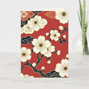 Blossom Nouveau Cartão de Arte Floral Elegante