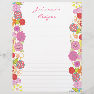 Blossomas Brilhantes Inserir Binder Páginas Letras
