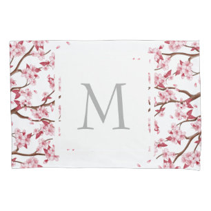 Blossomas de Cerejeira Rosa Japoneses - Monograma