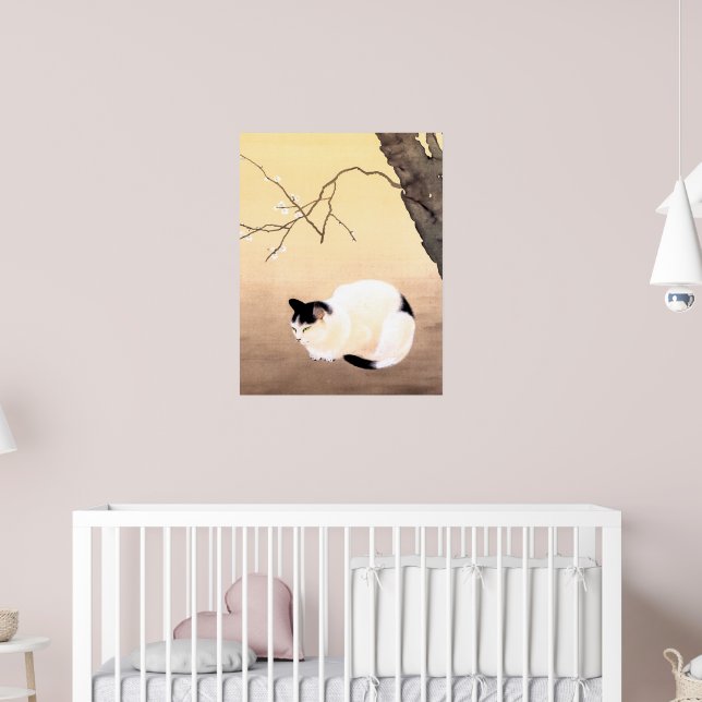 Blossomas de Gato e Ameixa - Poster Hishida Shunso (Berçário 2)