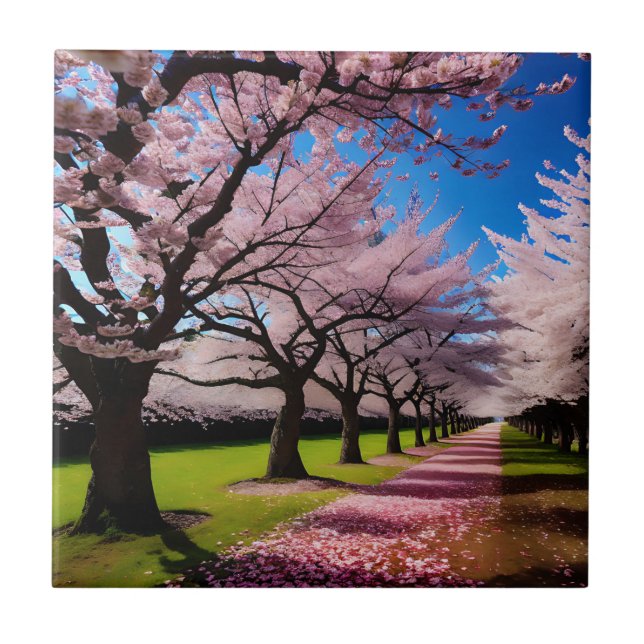 "Blossomas no Sangue: Linhas de Árvores de Cereja  (Frente)