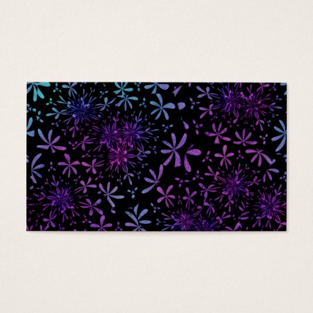 Blossomo Floral Púrpura da Aqua Retro (Frente)