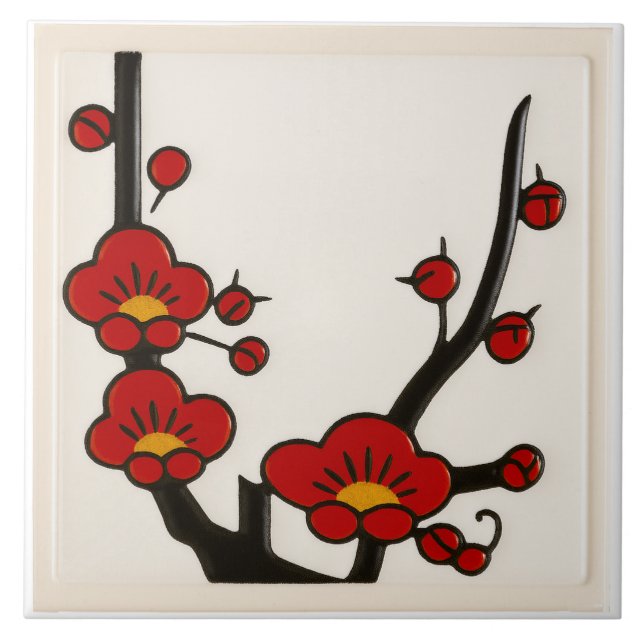 Blossoms Design Ceramic Tile (Frente)