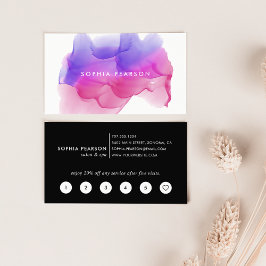 Blot de Aquarela Magenta | Cartão de fidelidade
