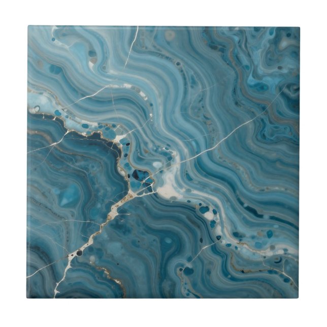 Blue Agate Gold Vein Marble (Frente)