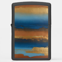 blue and bronze abstract