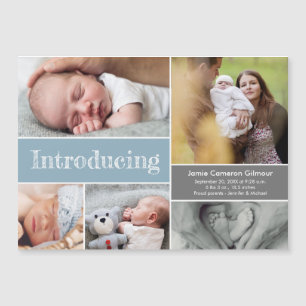 Blue Apresentando colagem fotográfica para o bebê