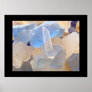 Blue Art Beach Sea Glass impressões Costeiras Seag