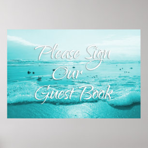 Blue Beach - Sinal nossa Poster de Mesa do livro c