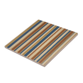 Blue beige gold and bronze stripes