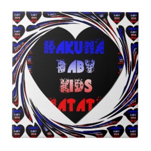 Blue Black Hakuna Matata Bebê Crianças Design.png