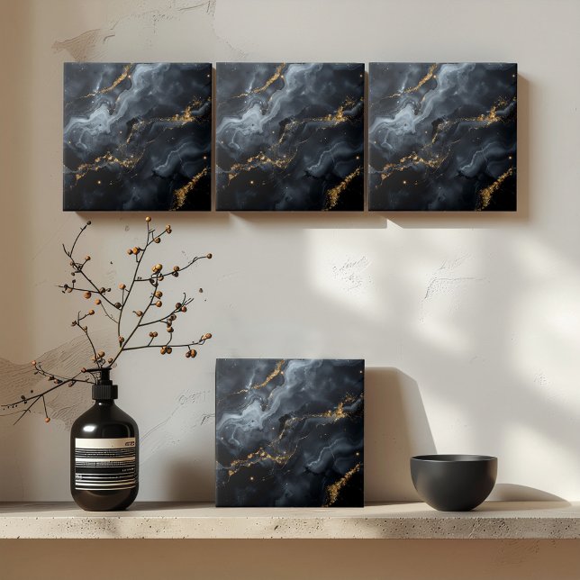 Blue-Black Marble Gold Glitter ID1172b (Criador carregado)
