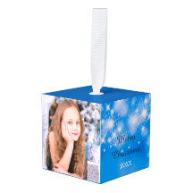 Blue Bokeers Stars Sleigh
