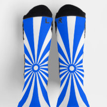 Blue Burst Energy Pattern Socks