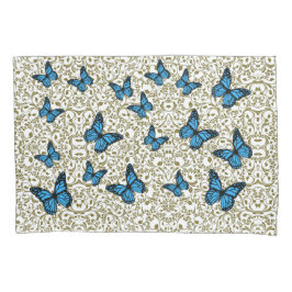 Blue butterfly gold garden