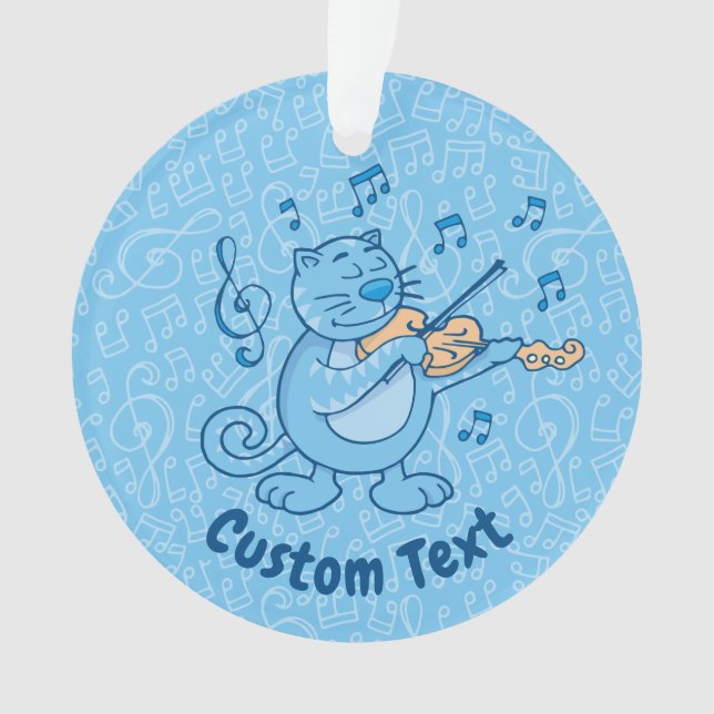 Blue Cat com ornamento violino (Frente)