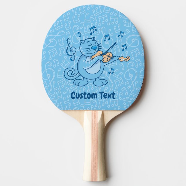 Blue Cat com Violin Raquete de ping pong (Frente)
