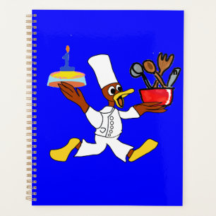 Blue Chef Ducky Kazoo Muito Feliz Planejador de An