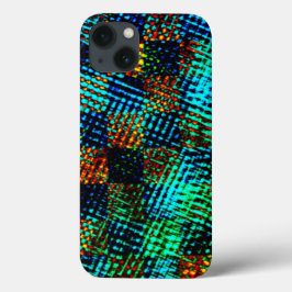 Blue chess, greenish scratch, red fake dirty stain