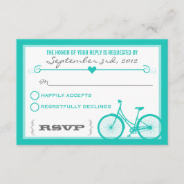 Blue Chevron Trendy Bicycle Hearding RSVP