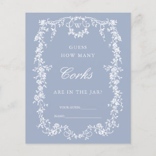 Blue Classic French 'Adivinhe quantos' jogo de noi