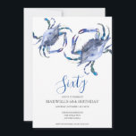 Blue Crab Boil 60º Convite de Aniversário | código<br><div class="desc">O moderno Mínimo Crab Boil 60º Convite de Aniversário - Digital & Beachy Chic 🦀 Comemora 60 em estilo com este moderno e mínimo convite de 60 anos, com um design de caranguejo-d'água azul para uma comemoração de aniversário de chic Beach. 🌊 Costeira e Elegante - Um tema refinado de...</div>