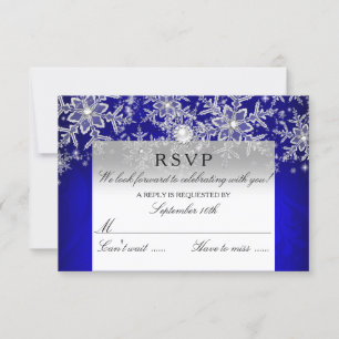 Blue Crystal Pearl Snowflaver Silver Winter RSVP