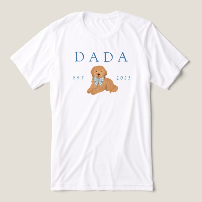 Blue Dada Golden Doodle Puppy Birthday (Design frontal)
