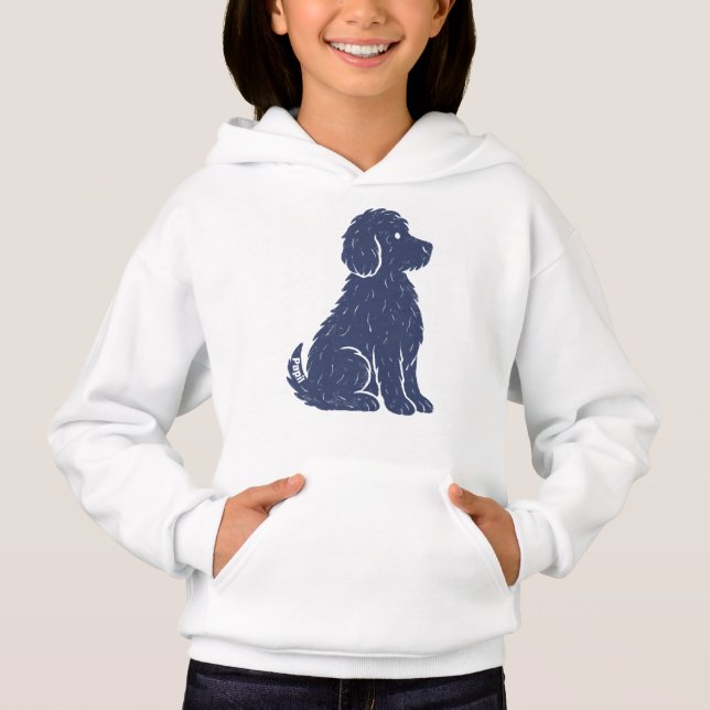 Blue Dog Silhouette Minimal Art (Frente)