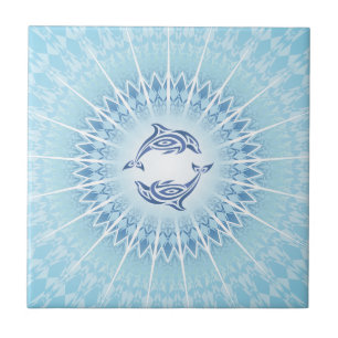 Blue Dolphins Mandala Coastal