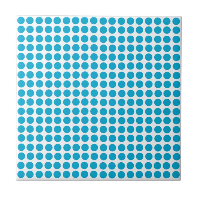 Blue Dots Pattern on White  (Frente)