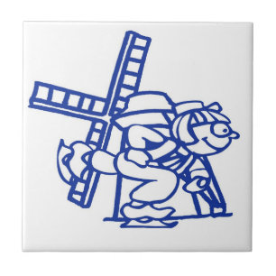 Blue Dutch Boy Windmill