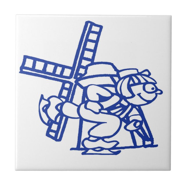 Blue Dutch Boy Windmill (Frente)